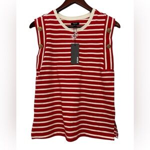 NWT Mexx Red/White Stripe Muscle Tank